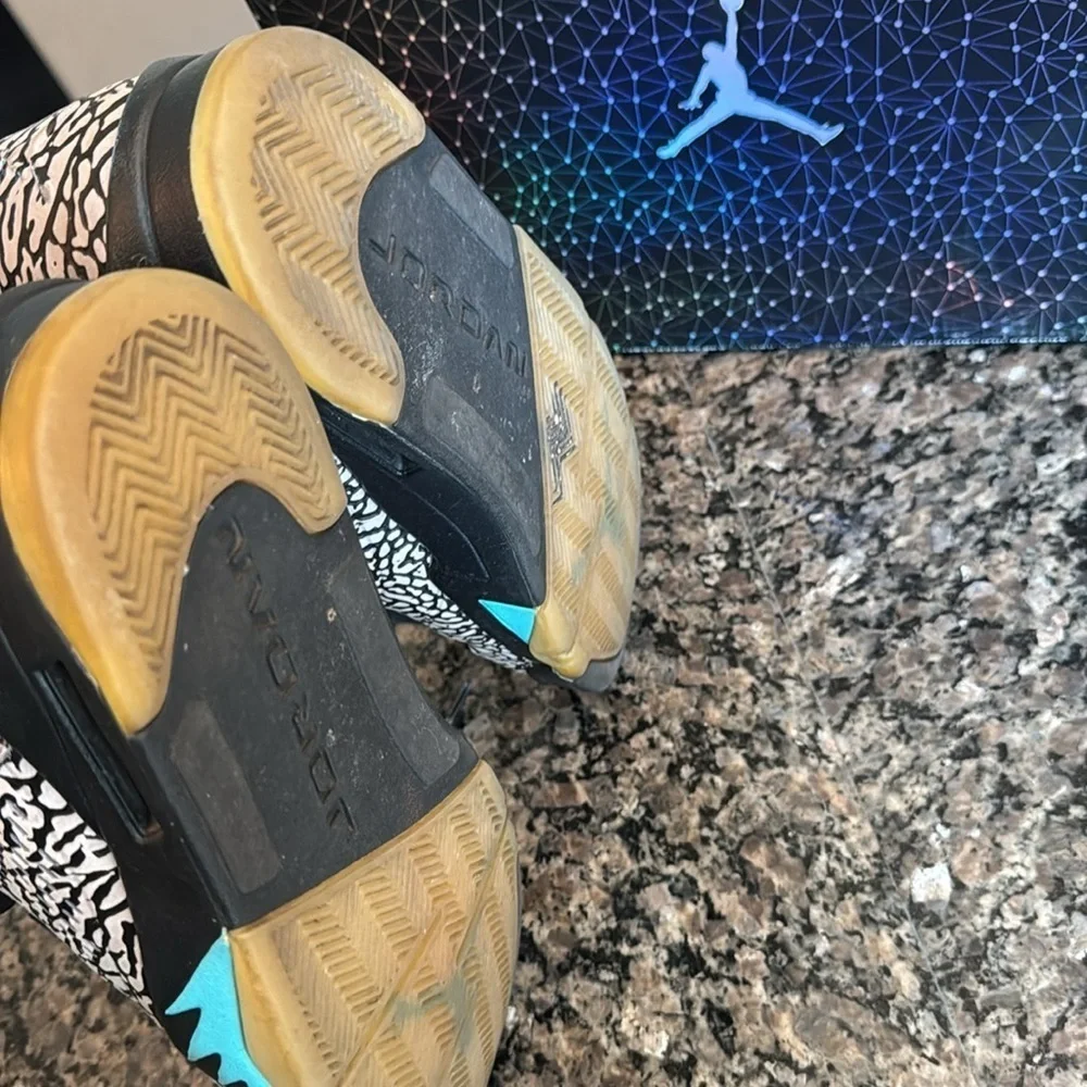 Air Jordan 3Lab5 5 Retro Black and Blue Sneakers EUC 10.5